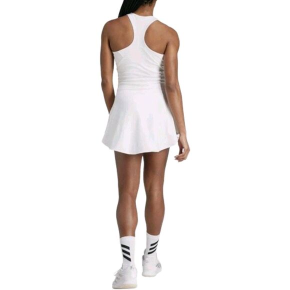 Adidas Tennis Y-Back Dress Womens Large 2 Piece With Shorts White New With Tags - Picture 3 of 16